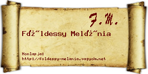Földessy Melánia névjegykártya